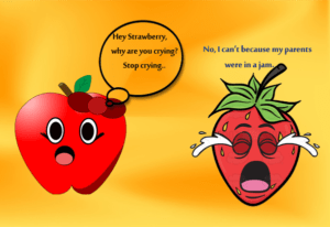 apple with strawberry comics